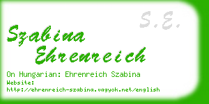 szabina ehrenreich business card